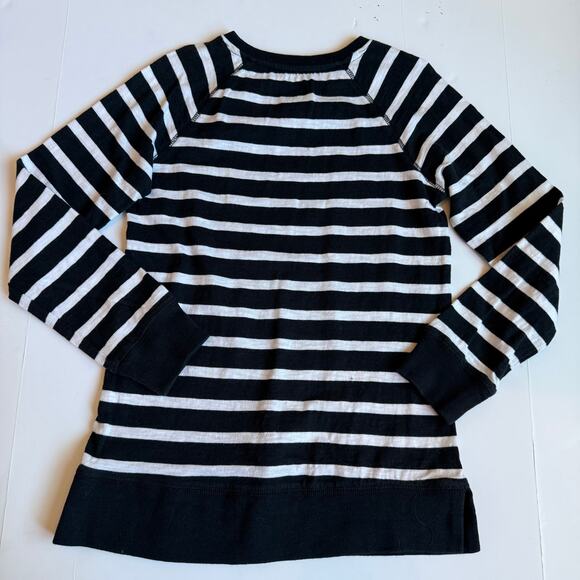 Primary Navy White Striped Long Sleeve Top Youth 8-9 - Picture 7 of 7